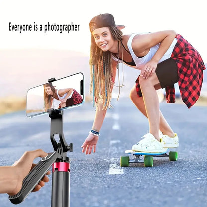 Trípode Profesional Portátil para Cámara con Control Remoto Inalámbrico y Rotación 360° para Grabación de Videos y Streaming en Vivo