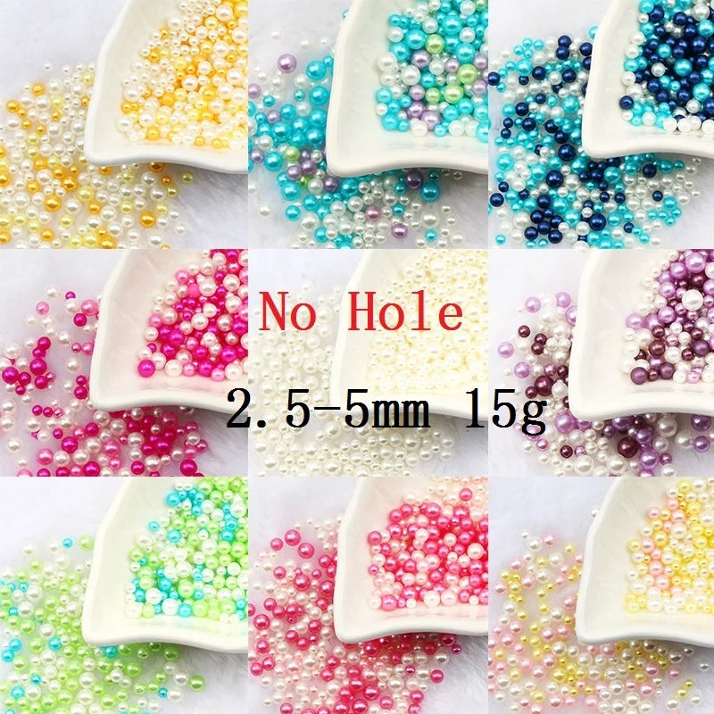Cuentas de Perlas Imitación en Forma de Gota de Agua, Baratas y Mixtas para Joyería DIY, 1mm de Diámetro