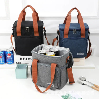 Bolsa Térmica Portátil para Almuerzo | Bolsa Isotérmica para Picnic, Enfriadora de Comida, Resistente al Agua, con Correa para Hombro