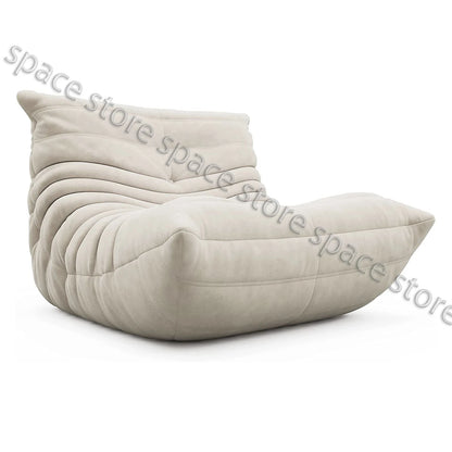 Silla Individual Caterpillar Lazy Couch de Terciopelo – Sofá para Sala de Estar y Balcón, Mobiliario Minimalista de Estilo Moderno