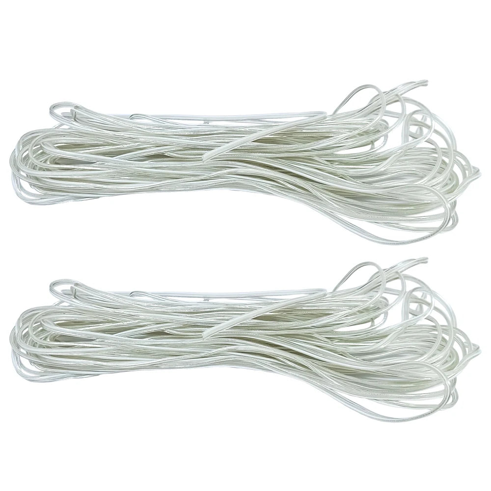Cable de Soldadura para Luz de Neón LED, Cable Paralelo Transparente de 22AWG, 2 Pines, Iluminación LED de Audio, 5m-80m