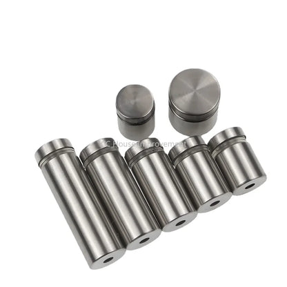 Sujetadores de Vidrio de 19mm, Soportes Acrílicos de Acero Inoxidable para Publicidad, Clavos y Tornillos de Fijación para Cartelera, 10 Uds.