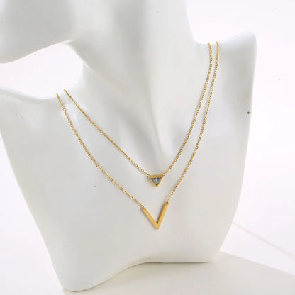 Conjunto de Joyería de Acero Inoxidable: Collar y Aretes de Geometría Delicada
