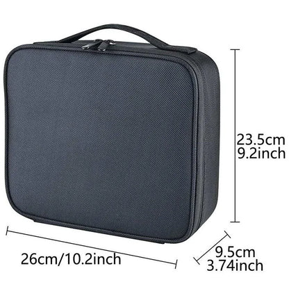 Estuche de Maquillaje Impermeable para Mujer - Organizador Profesional con Compartimentos para Brochas y Herramientas de Belleza