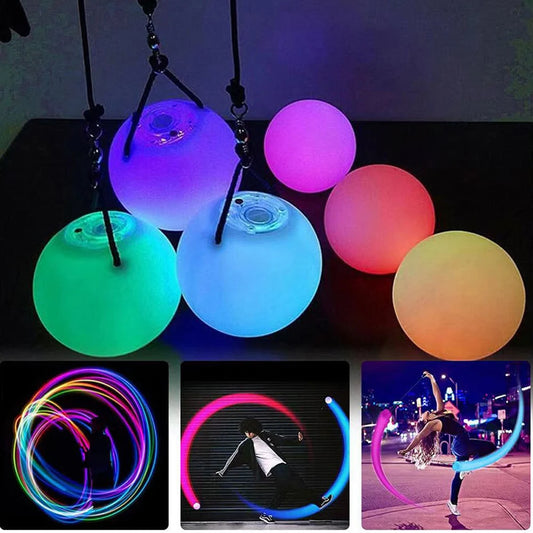 Bola de Malabares LED Luminosa – Accesorio Profesional para Danza del Vientre y Espectáculos