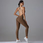 Bodycon Enterizo Deportivo Sin Espalda para Mujer - Push-Up, Yoga y Fitness
