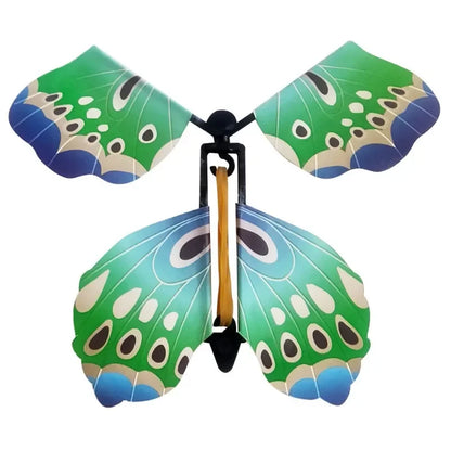 Juguete Mágico de Mariposas Voladoras - Libro de Marcapáginas con Sorprendente Regalo para Niños, Divertidos Props Mágicos Impulsados por Banda de Goma