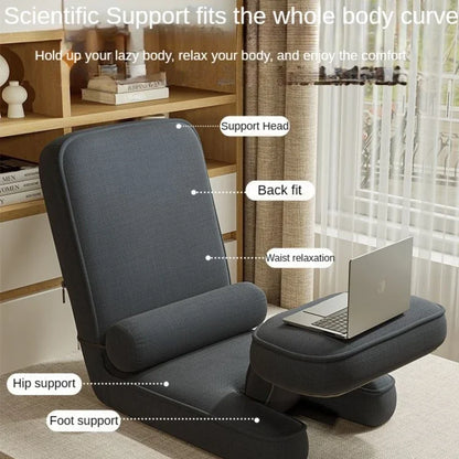 Sofá Cama Plegable 4 en 1 Ajustable con 15 Posiciones - Chaise Lounge Padded para Suelo con Cojín