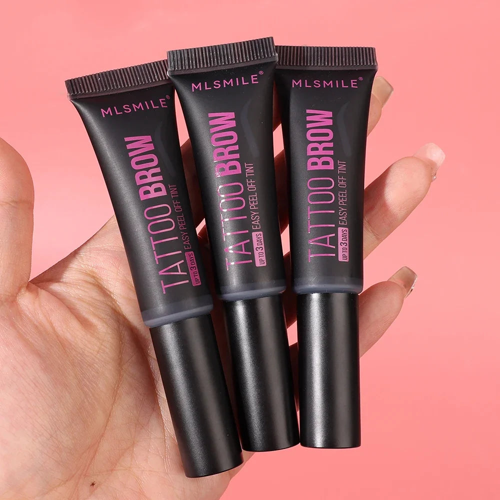 Crema de Tinte para Cejas Semipermanente Waterproof, Gel para Tatuaje de Cejas de 3 Días de Larga Duración, Desprendible, Maquillaje Cosmético