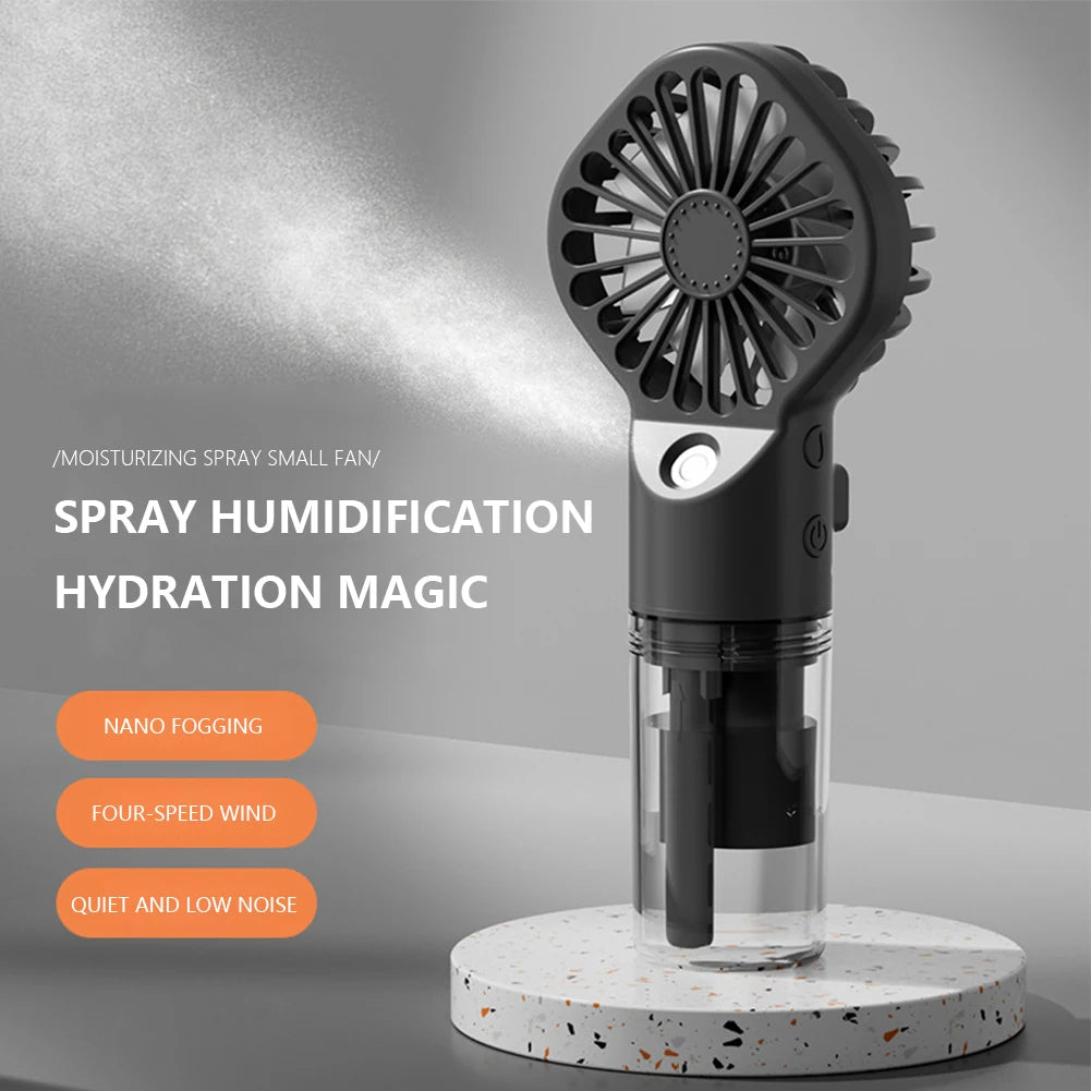 Mini Aire Acondicionado Portátil USB Recargable | Humidificador y Ventilador de Nebulización para Hogar/Oficina/Dormitorio