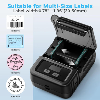 Impresora de Etiquetas Phomemo M120 Portátil | Mini Impresora Térmica Autoadhesiva Bluetooth para Stickers y Precios