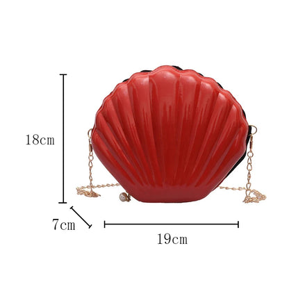 Bolso de Hombro para Mujer con Cadena y Conchas, Bolsito Pequeño de Lentejuelas, Monedero con Cremallera, Bolsito Cruza Cuerpo para Teléfono y Dinero
