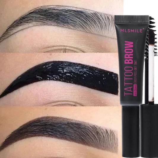 Crema de Tinte para Cejas Semipermanente Waterproof, Gel para Tatuaje de Cejas de 3 Días de Larga Duración, Desprendible, Maquillaje Cosmético