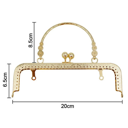 Marco de Monedero Vintage, Cierre Tipo Kiss Clasp para Bolsos, Accesorio de Hardware para Bolsos
