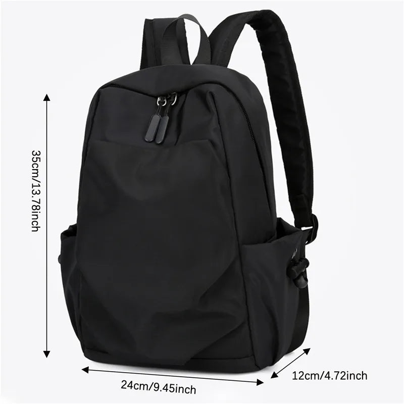 Men's Backpack Fashion Small Black Shoulder School Bag For Man 2024 Canvas Designer Waterproof Sports Travel Male Backpacks