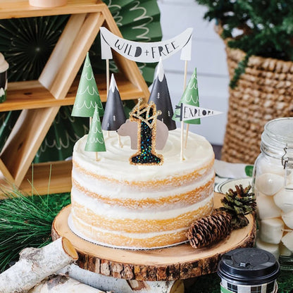 Vela de Número 0-9 con Corona para Pasteles de Cumpleaños - Decoración Grande para Bodas, Baby Showers y Fiestas