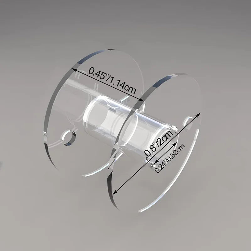 Conjunto de 25 Canillas de Plástico para Máquina de Coser: Bobinas Transparentes y Estuche de Almacenamiento para Accesorios de Costura