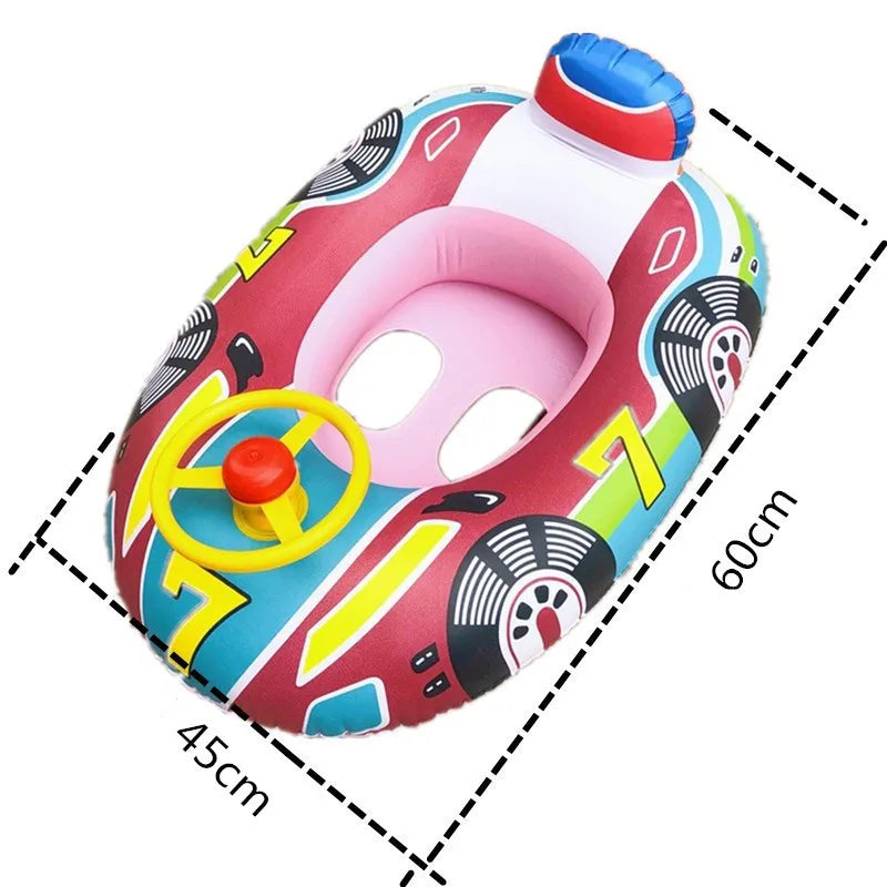 Flotador Inflable para Bebés con Sombrilla | Aro de Natación para Piscina, Playa y Bañera