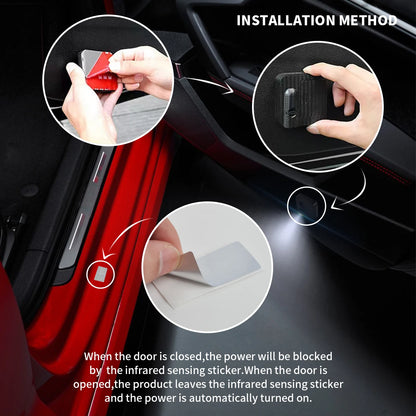 Luces de Bienvenida LED para Puertas de Coche con Proyección de Calavera (1-2 piezas) – Proyector Inalámbrico para Jeep, Wrangler, Ford, Dodge y Más