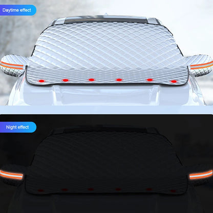 Cubierta Solar para Parabrisas de Auto SEAMETAL - Protector UV y Nieve Magnético para Ventana Frontal (Cubierta de Nieve Engrosada)