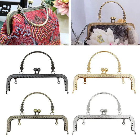 Marco de Monedero Vintage, Cierre Tipo Kiss Clasp para Bolsos, Accesorio de Hardware para Bolsos