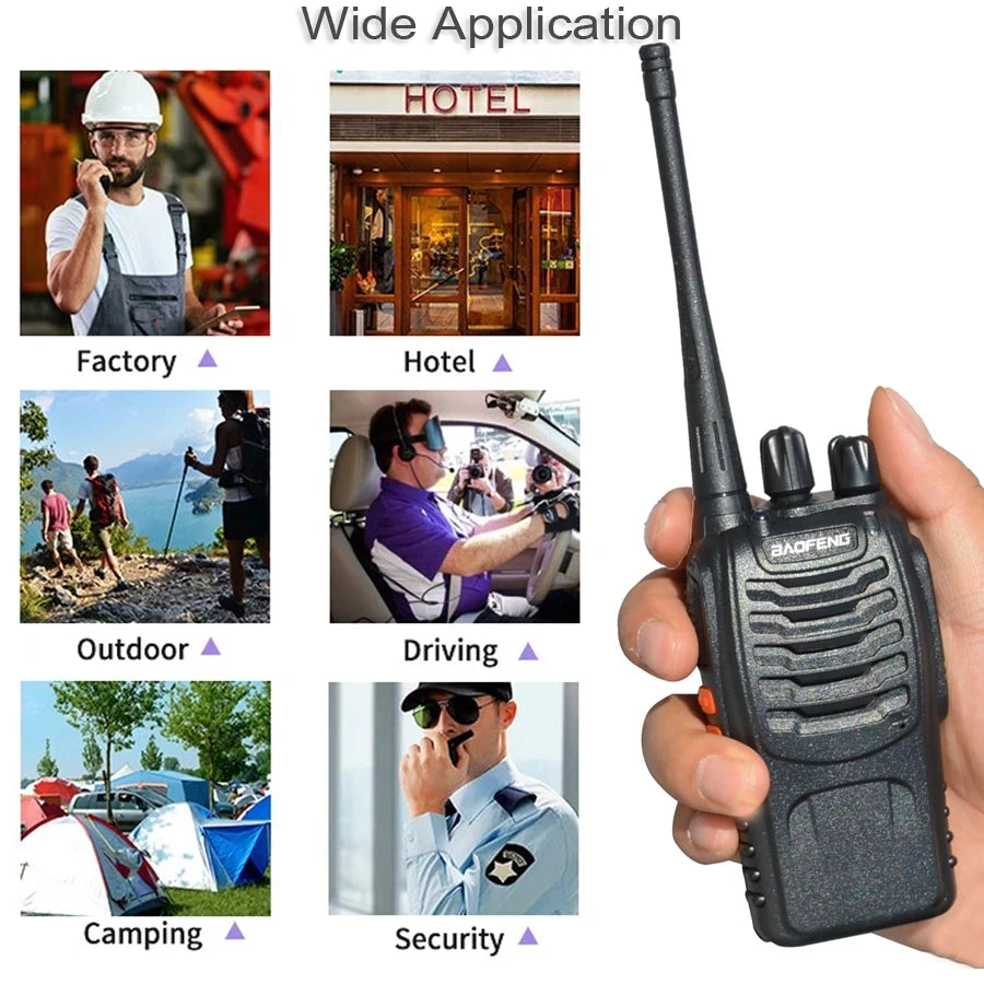 Walkie Talkie Baofeng BF-888S Original 5W - Transceptor Portátil UHF 400-470MHz con Alcance de 5KM - Radio de Dos Vías Intercom BF 888S