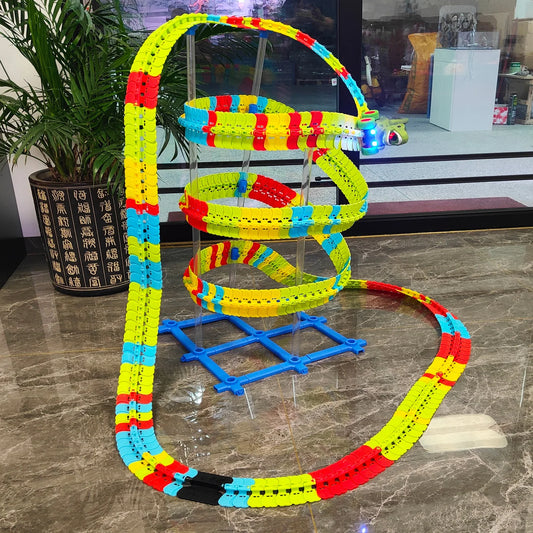 Set de Pista de Carreras Dinosaurio con Coches y Accesorios, 46-101 Piezas, Juguete Educativo para Niños con Carro Antigravedad, Regalo Perfecto para Niños