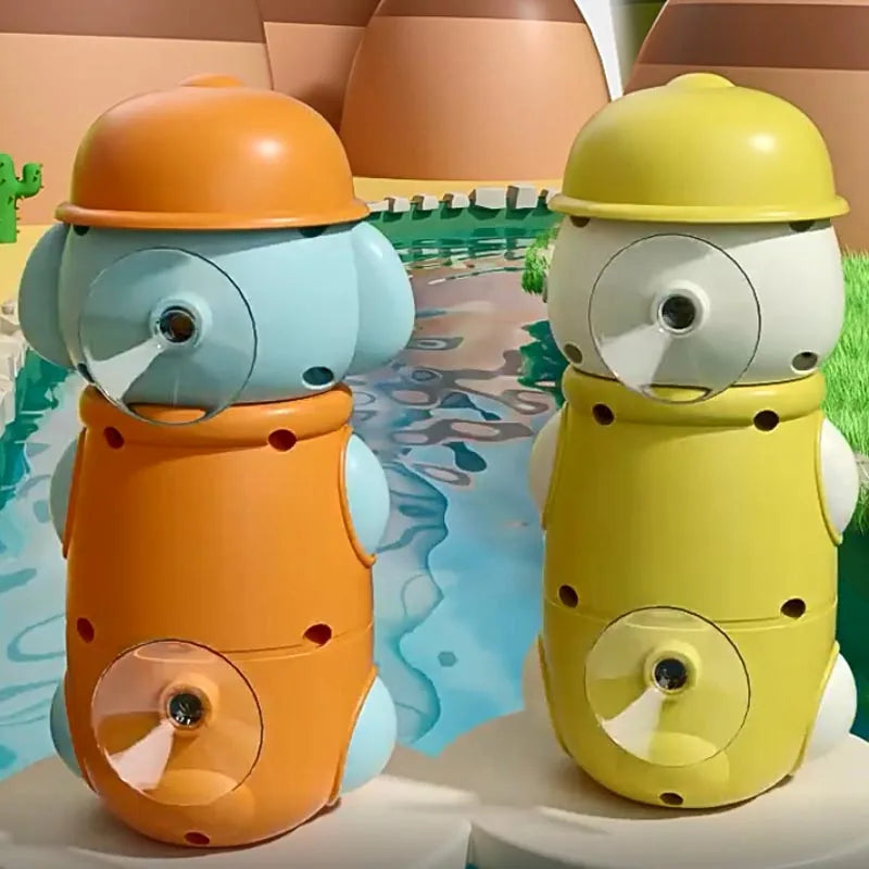 Juguetes de Baño para Bebés: Divertidos Patitos y Elefantes con Rueda de Agua, Juguetes de Baño para Niños con Ventosa, Juegos de Agua Educativos para la Hora del Baño