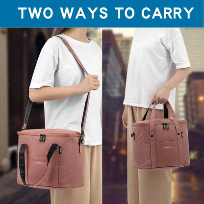 Bolsa Térmica Insulada para Almuerzo, Reutilizable, Gran Capacidad con Correa para Hombro, Ideal para Trabajo, Oficina, Picnic y Viajes