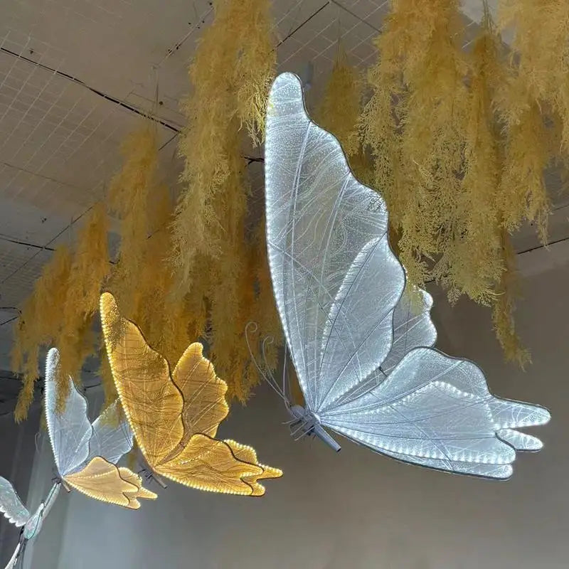 Decoración Colgante de Alas de Mariposa Brillantes para Navidad - Ideal para Bodas, Hoteles, Fiestas de Año Nuevo y Cumpleaños