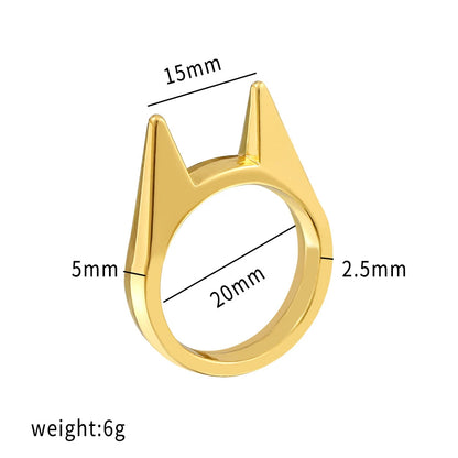 Anillo de Autodefensa de Supervivencia al Aire Libre para Hombres y Mujeres, Anillo Portátil de Autodefensa, Anillo Protector de Dedo para Arma, Senderismo y Camping, Joyería