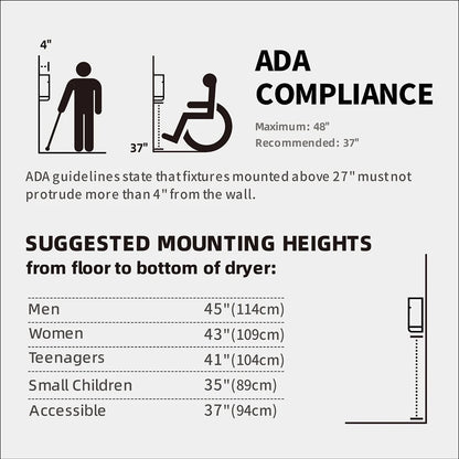 AIKE Secador de Manos Mini Portátil Automático - Secado Rápido en 10-15s para Baños y Hogares (Modelo AK2822)