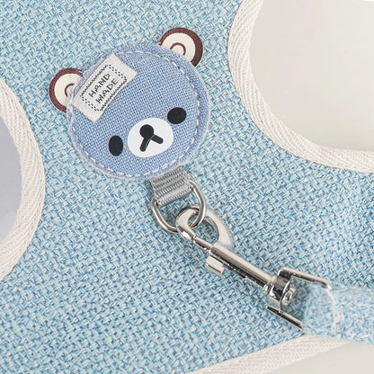 Conjunto de Arnés y Correa para Conejo, Chaleco Acolchado para Mascotas, Accesorios Lindos para Caminar al Aire Libre