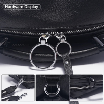 Bolso de Hombro Zency | Piel Genuina 100% | Diseño Elegante Blanco y Negro