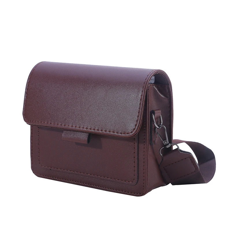 Bolso Cuadrado Pequeño para Mujer Retro Versátil con Correa Ancha de Hombro y Gran Capacidad