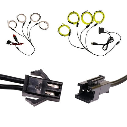 Inversor para Luz de Neón para Coche, Adaptador USB para PC, Controlador EL Wire, Conectores Divisores de Cable 1 a 2/3/4/5