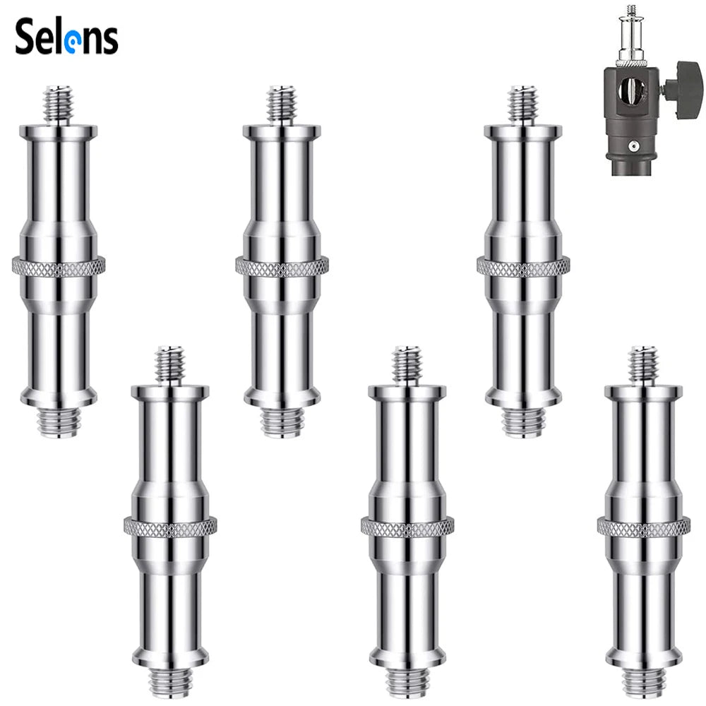 Selens 3 Pcs Standard 3/8 to 1/4 Adapter Thread Screw  For Light Stand Tripod Photo Studio Kits Mount Ball Head Flash Lighting