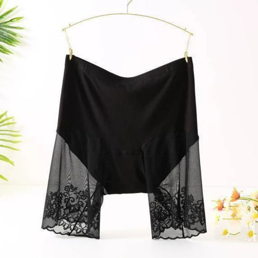 Pantalones Cortos de Seguridad Plus Size para Mujer con Encaje - Pantalones Antirrozaduras