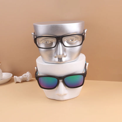 Cabeza de Maniquí de resina para exhibición de gafas de sol, modelo de tienda física, accesorio para estudio fotográfico