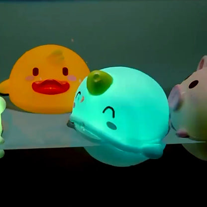 Juguetes de Baño LED para Bebés - Animales Flotantes Luminiscentes de Goma Suave para Diversión en el Agua