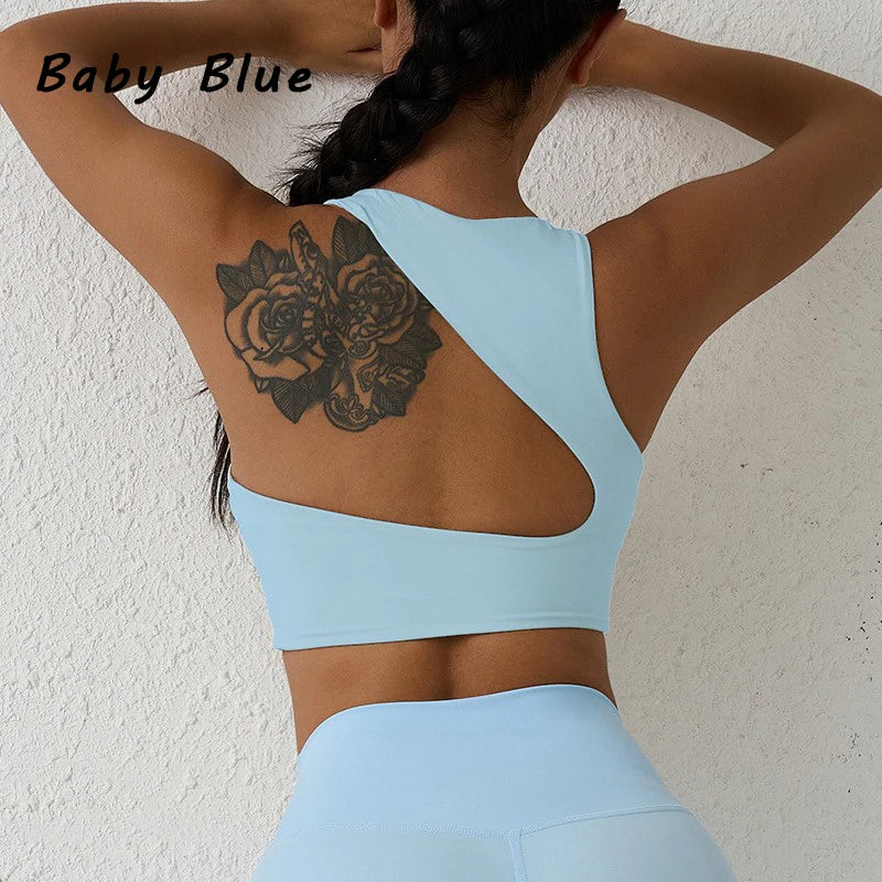 Top Corto Deportivo para Mujer con Espalda Descubierta, Sujetador Fitness a Prueba de Golpes, Ideal para Gimnasio y Yoga