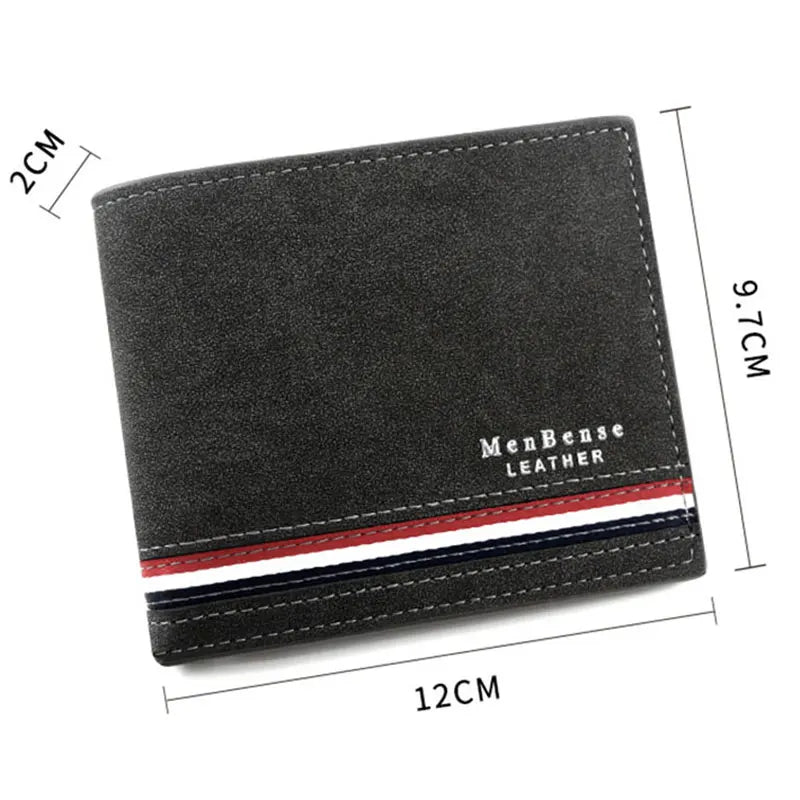 Billetera Hombre Slim de Alta Calidad en Cuero PU con Bolsillo para Monedas y Tarjetas