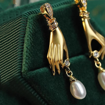 Pendientes Colgantes de Perlas de Imitación Huitan para Mujer | Joyería de Moda y Diseño Único