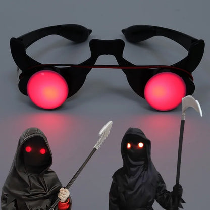 Gafas de Halloween con Ojos Rojos Brillantes - Accesorio de Cosplay Escalofriante
