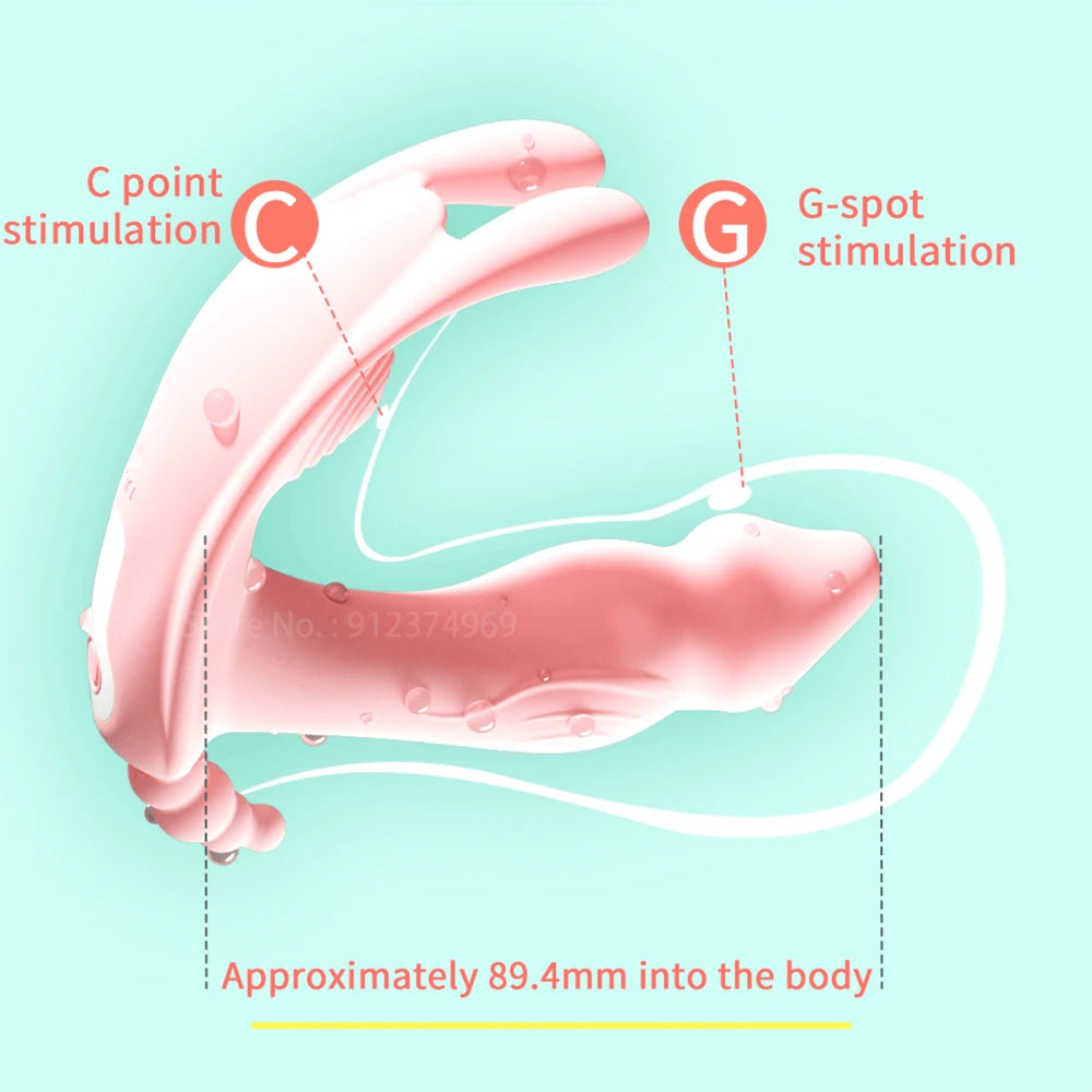 Vibrador Dildo Remoto para Mujeres con Pantis Estimuladoras Clitorianas, Masajeador Vaginal y Juguete Erótico para Parejas