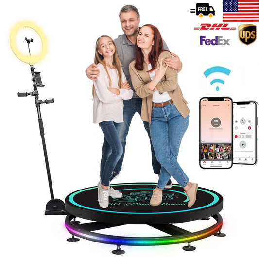 Nueva Cabina de Fotos 360 2024 con Luces de Fotografía para Fiestas, Software Automático