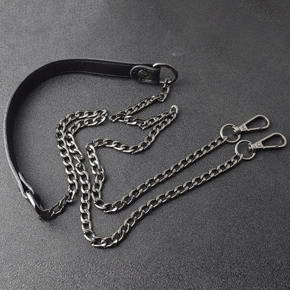 Cadena de Metal para Bolsa de 120 cm con Correa de PU - Reemplazo para Manijas de Bolsos y Accesorios DIY