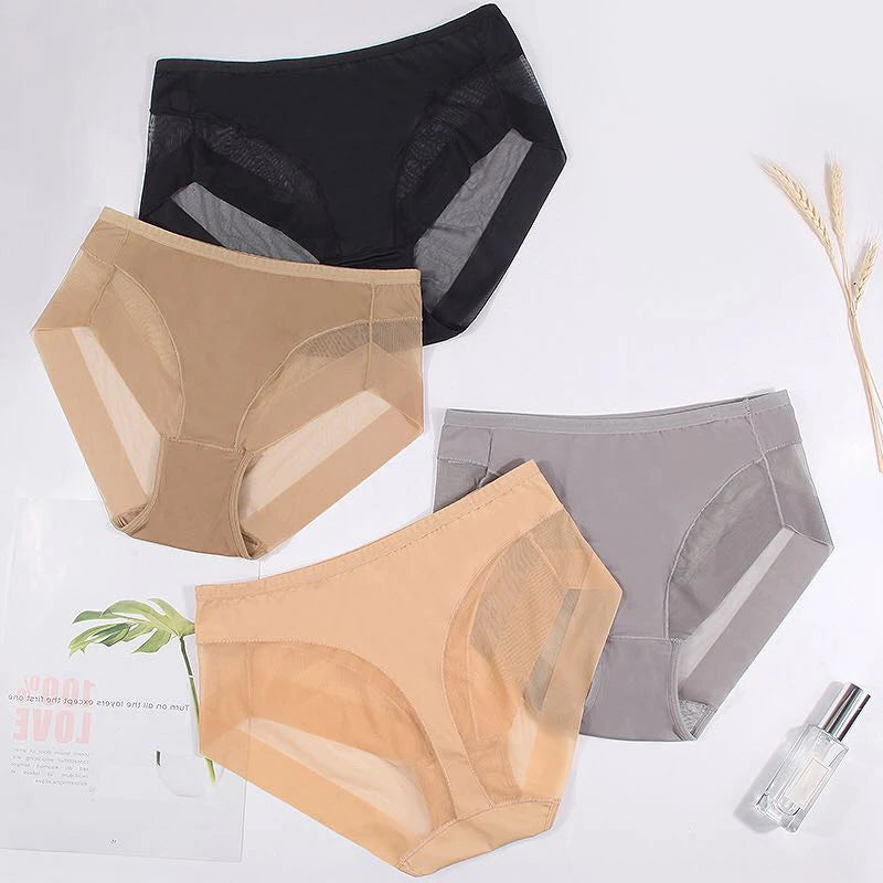 Pack de 3 Pantalones Shaper de Malla Transpirable y Sin Costuras para Mujeres, Control Slimming, Cintura Alta y Elástico