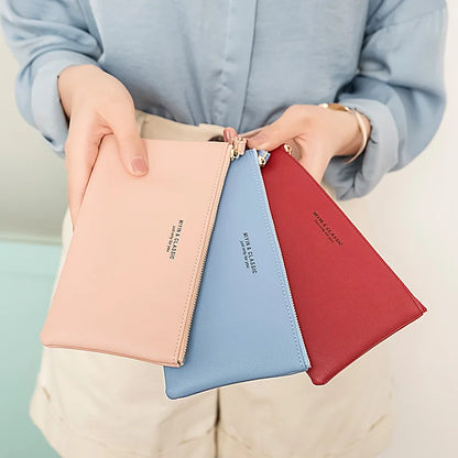 MIYIN Women's Purse long ultra-thin credit card bag minimalist zero purse thin large capacity zipper hold bag handbag purse girl