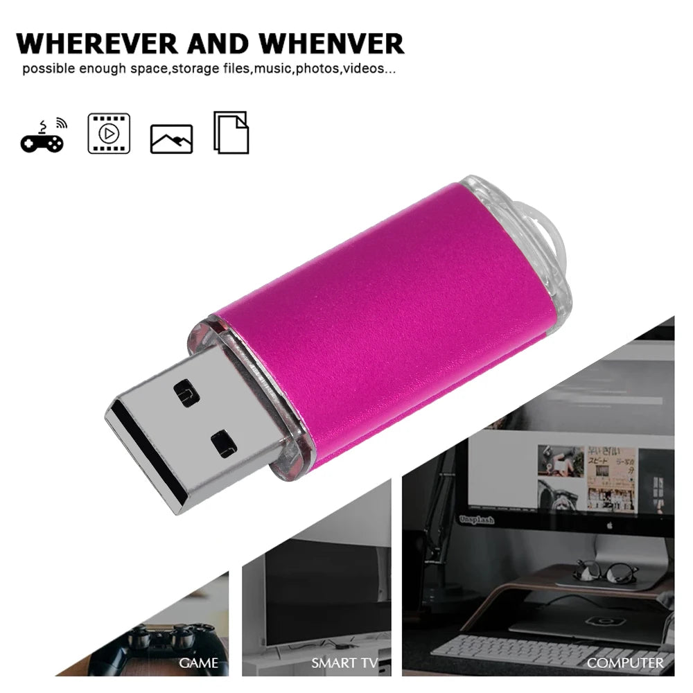 USB Flash Drive Personalizable 128GB, 64GB, 32GB, 16GB, 8GB, 4GB | Memoria USB 2.0 Alta Velocidad Pendrive para Negocios